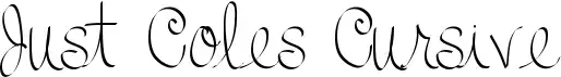 Just Coles Cursive