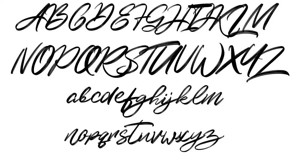 Kalvise Brushyfont specimens