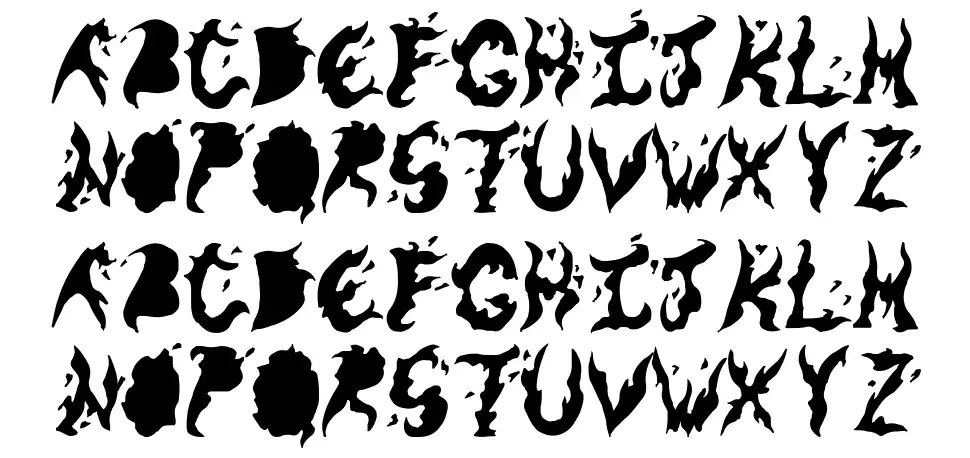 Keneel Messyfont specimens
