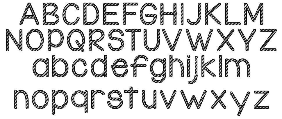 KG Candy Cane Stripefont specimens