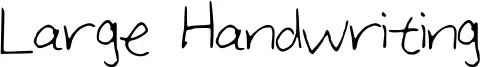 Large Handwriting
