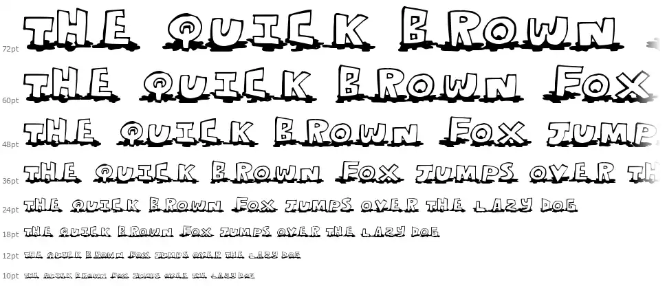 Leaking Typefont waterfall