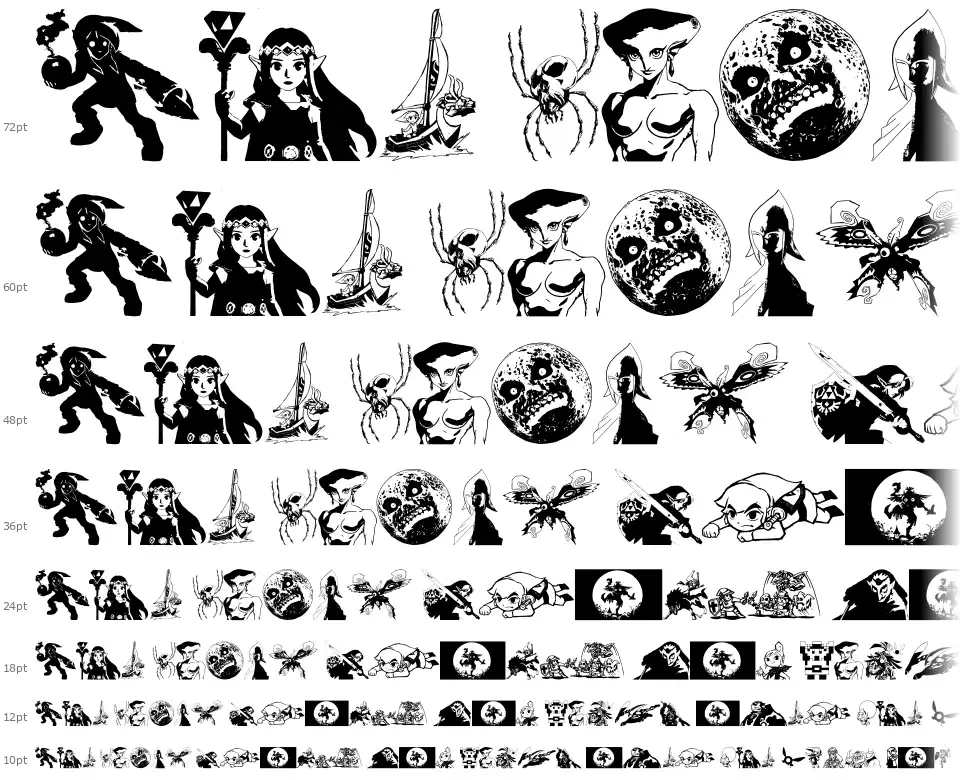 Legend Of Zelda TriFontfont waterfall