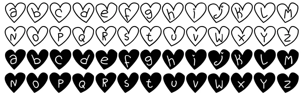 Love You TFBfont specimens