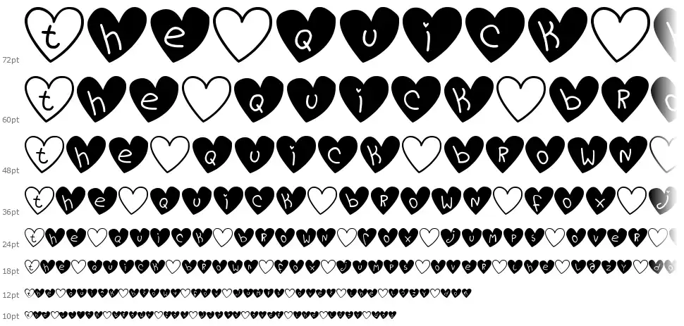 Love You TFBfont waterfall