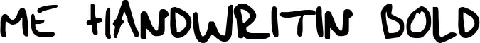 Me Handwritin Bold