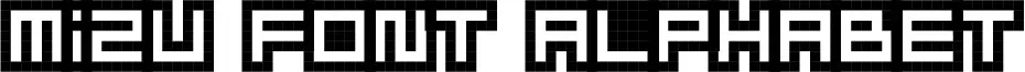 Mizu Font Alphabet