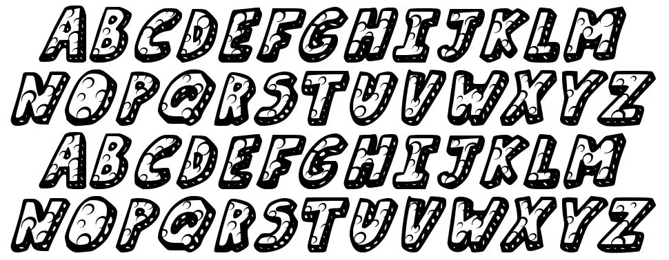 Moon Cheesefont specimens