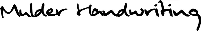Mulder Handwriting