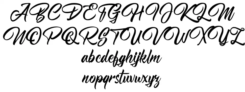 Nightfall Scriptfont specimens