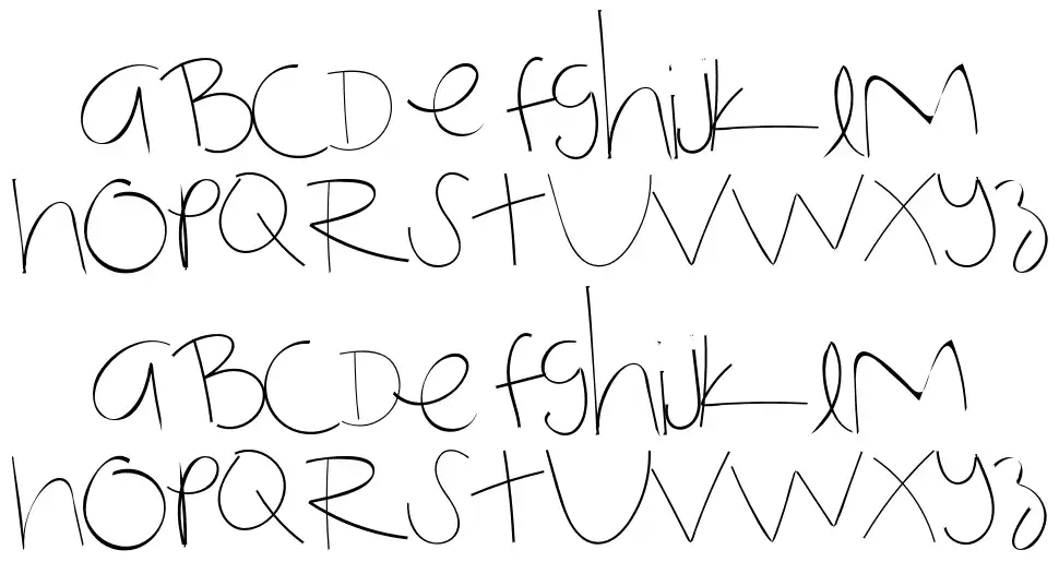Not My Handwritingfont specimens