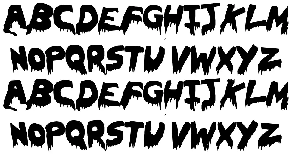 Oh The Horrorfont specimens