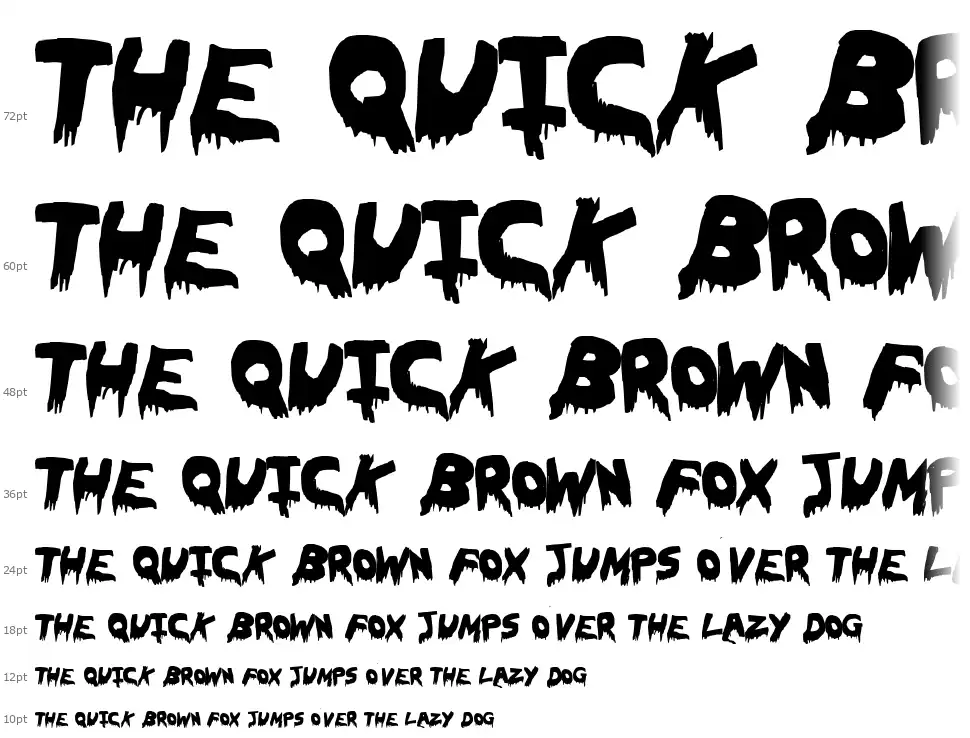 Oh The Horrorfont waterfall