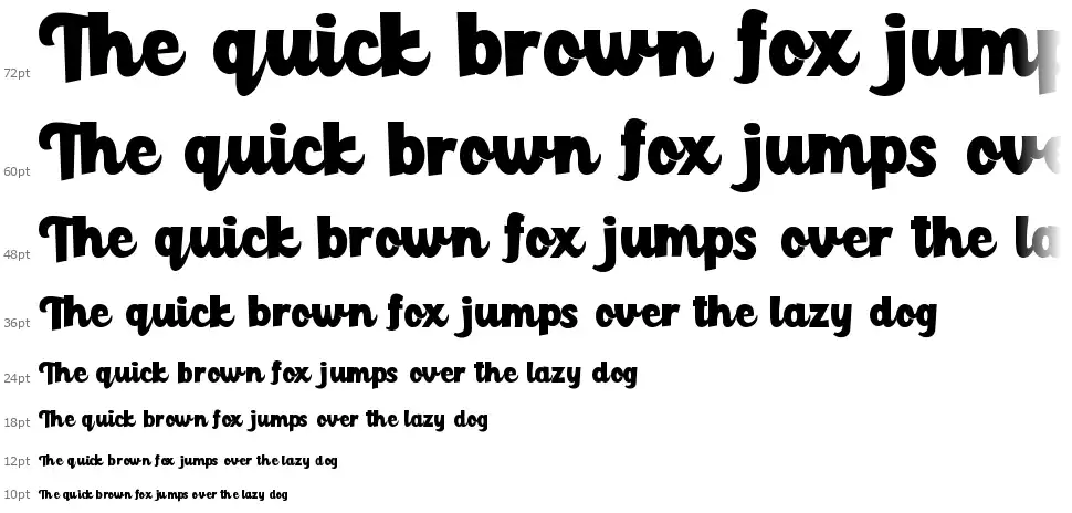 Paladise Scriptfont waterfall