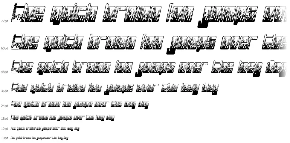 Phuture Phlames Phastfont waterfall