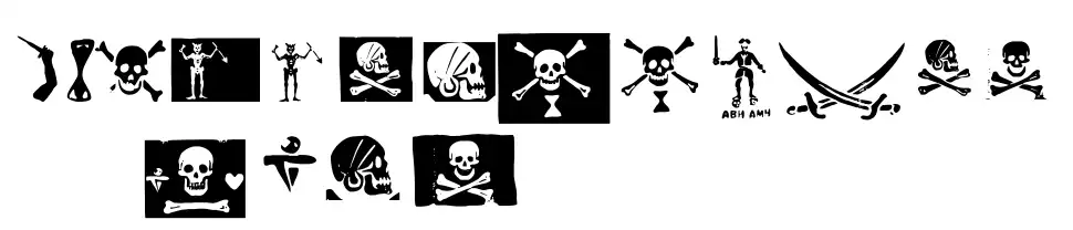 Pirates PWfont specimens