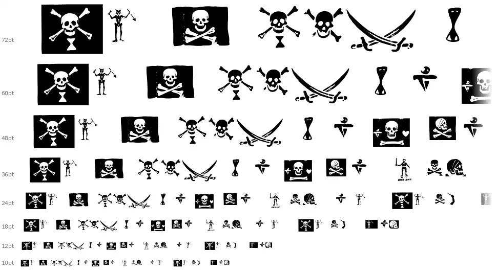 Pirates PWfont waterfall