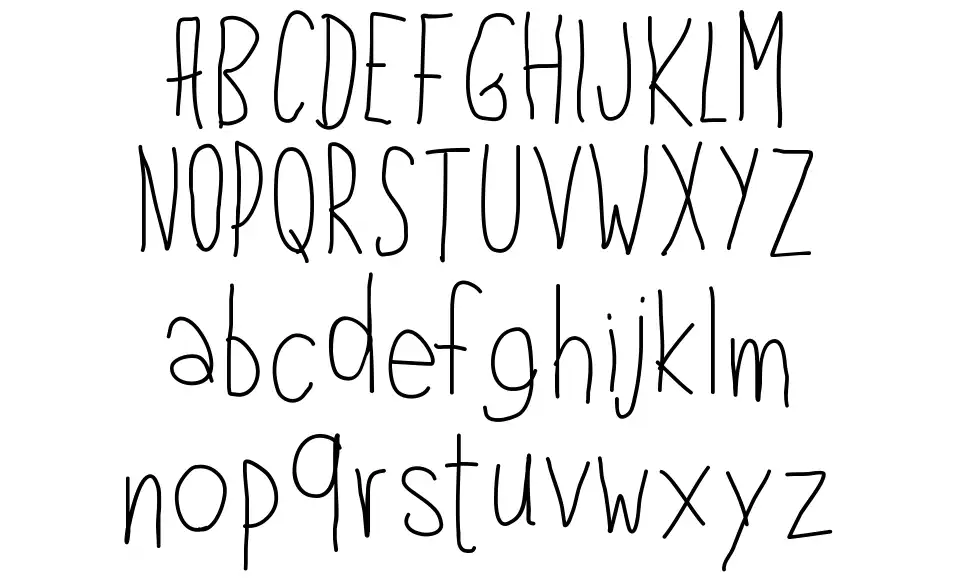PW Left Handfont specimens