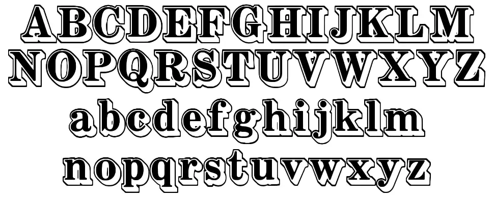 Rimmed Shade of 2,054font specimens