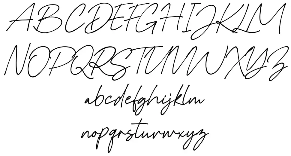 Rolasan Signaturefont specimens