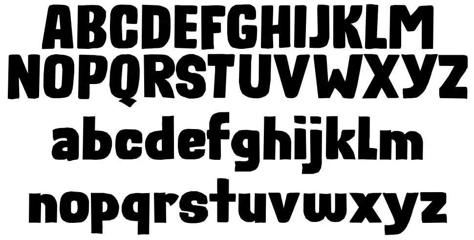 Rough Therapyfont specimens