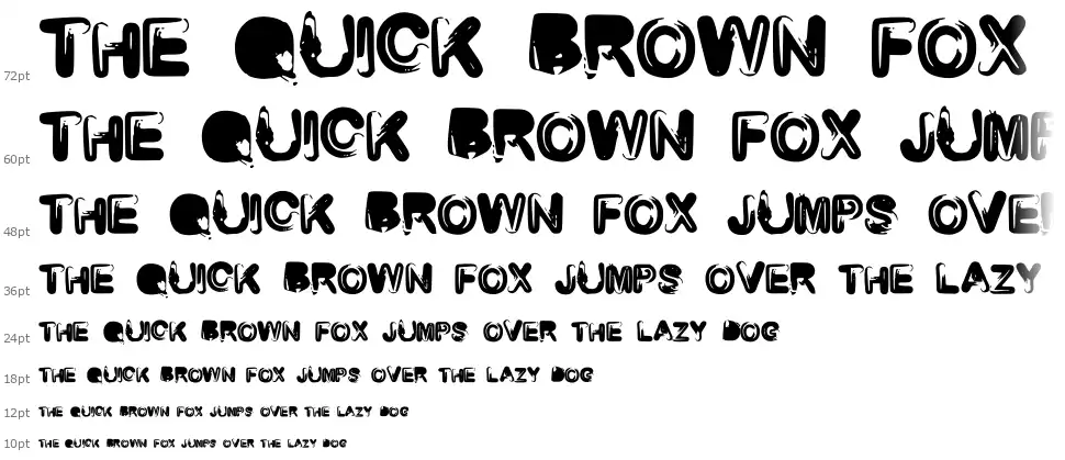 Rounded Brushfont waterfall