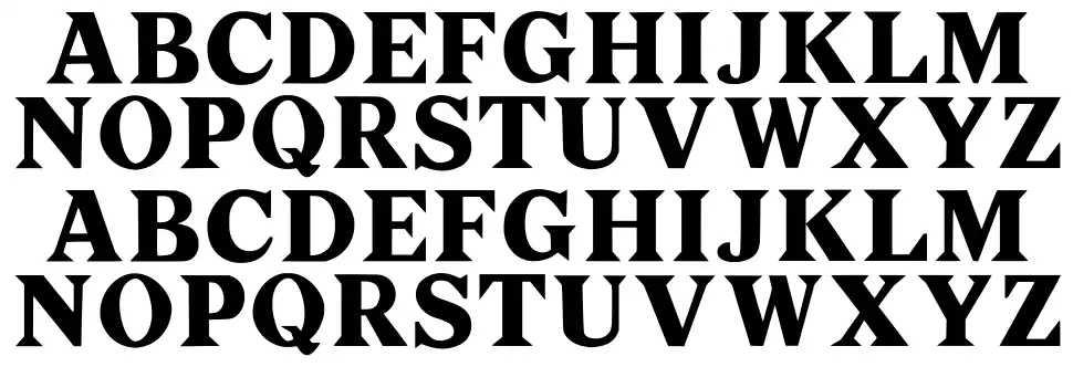 Serif Expressfont specimens