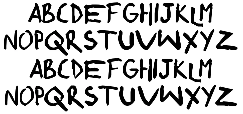 Shonen Punk! Customfont specimens