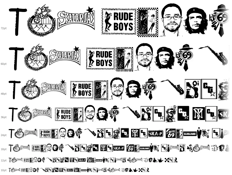 Ska+font waterfall
