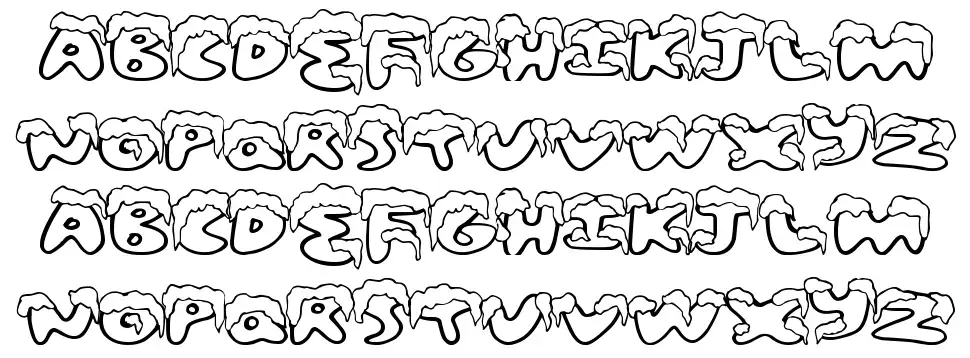 Snow Frostingfont specimens