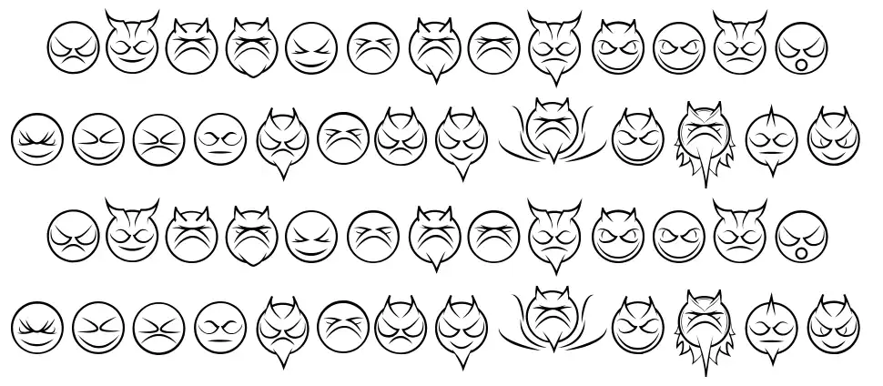 Some Devil Facesfont specimens