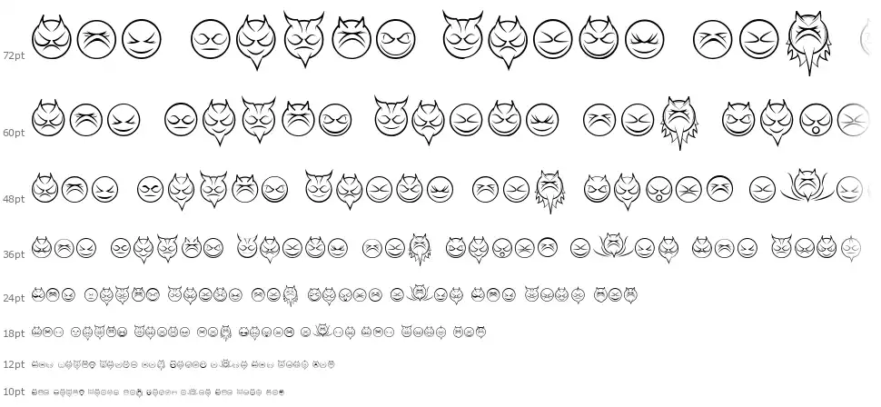 Some Devil Facesfont waterfall