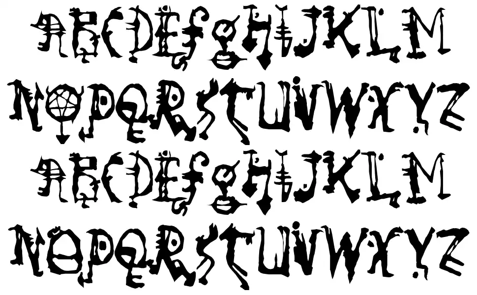 SoRunDown-Regularfont specimens