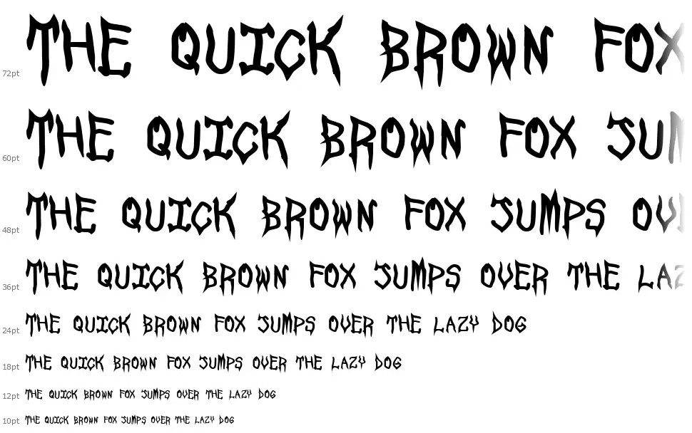 Spook Showfont waterfall