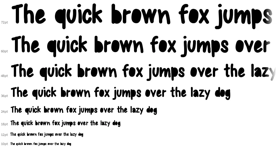 Sweet Bubblefont waterfall