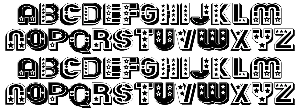 Terracesfont specimens