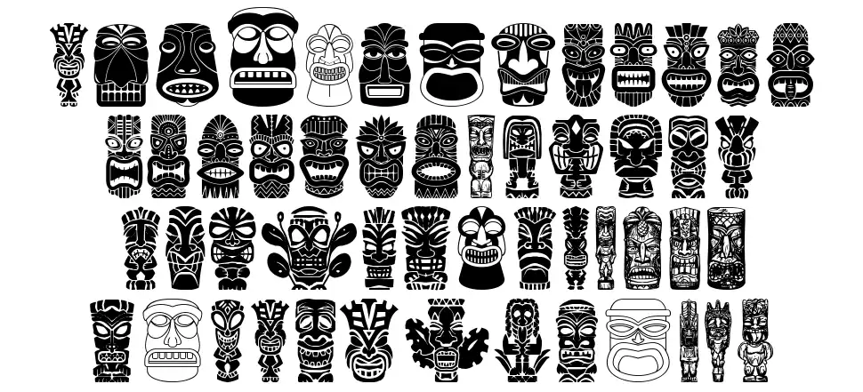 Tiki Idolsfont specimens