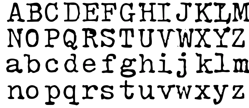 Typewriter Rustic RNHfont specimens
