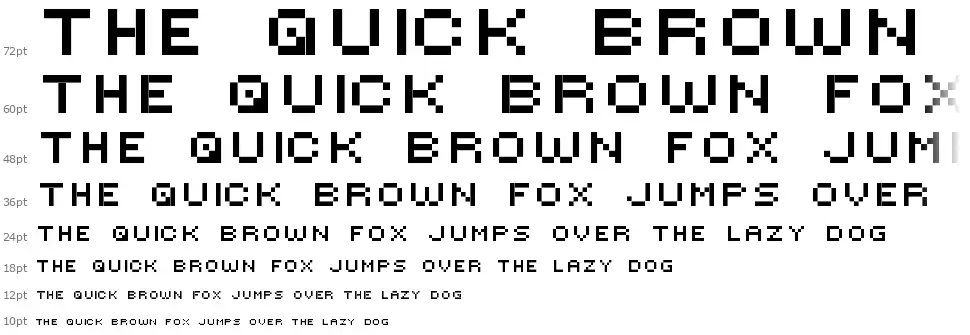 Victor's Pixel Fontfont waterfall
