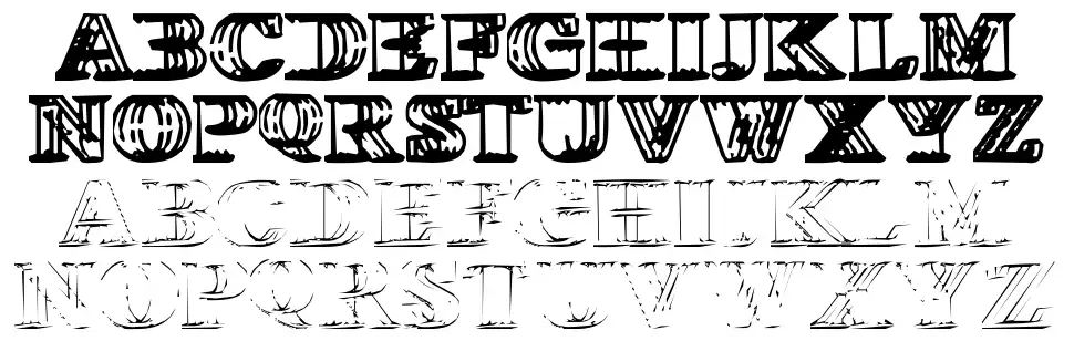 Wireframe Davenportfont specimens