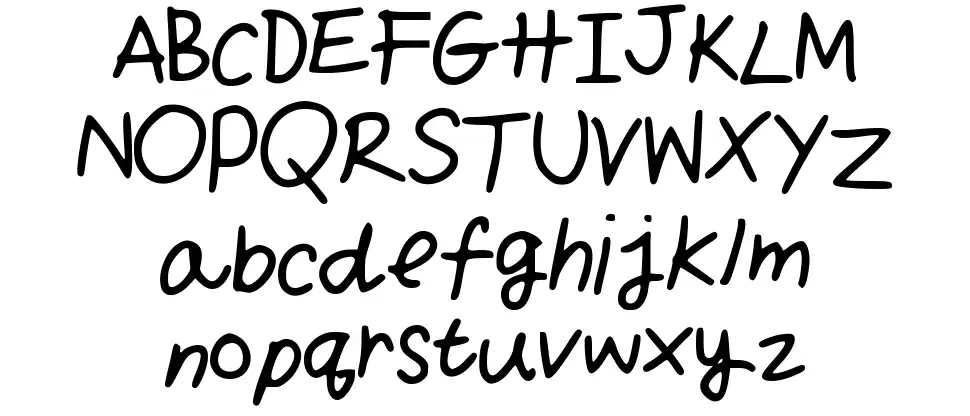 Yui Messy Handfont specimens