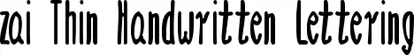 zai Thin Handwritten Lettering